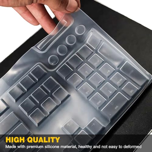DAMMOMKO Keyboard Cover Skin for Logitech G815 G915 RGB Mechanical Gaming Keyboard, Logitech G815 Wired Keyboard Protector, Logitech G915 Wireless Keyboard Silicone Protective Skin, Clear - Image 5