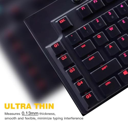 DAMMOMKO Keyboard Cover Skin for Logitech G815 G915 RGB Mechanical Gaming Keyboard, Logitech G815 Wired Keyboard Protector, Logitech G915 Wireless Keyboard Silicone Protective Skin, Clear - Image 3