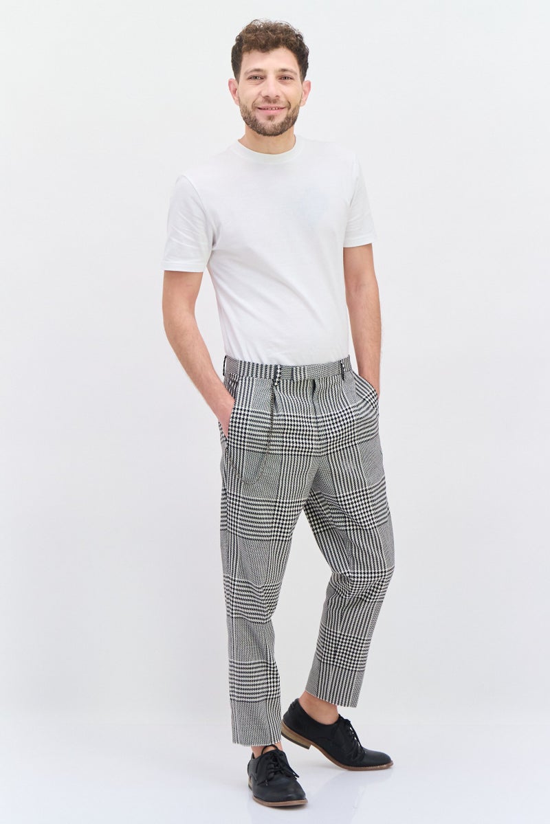 Twisted Tailor بنطلون رسمي مقلم للرجال، أسود - Image 3