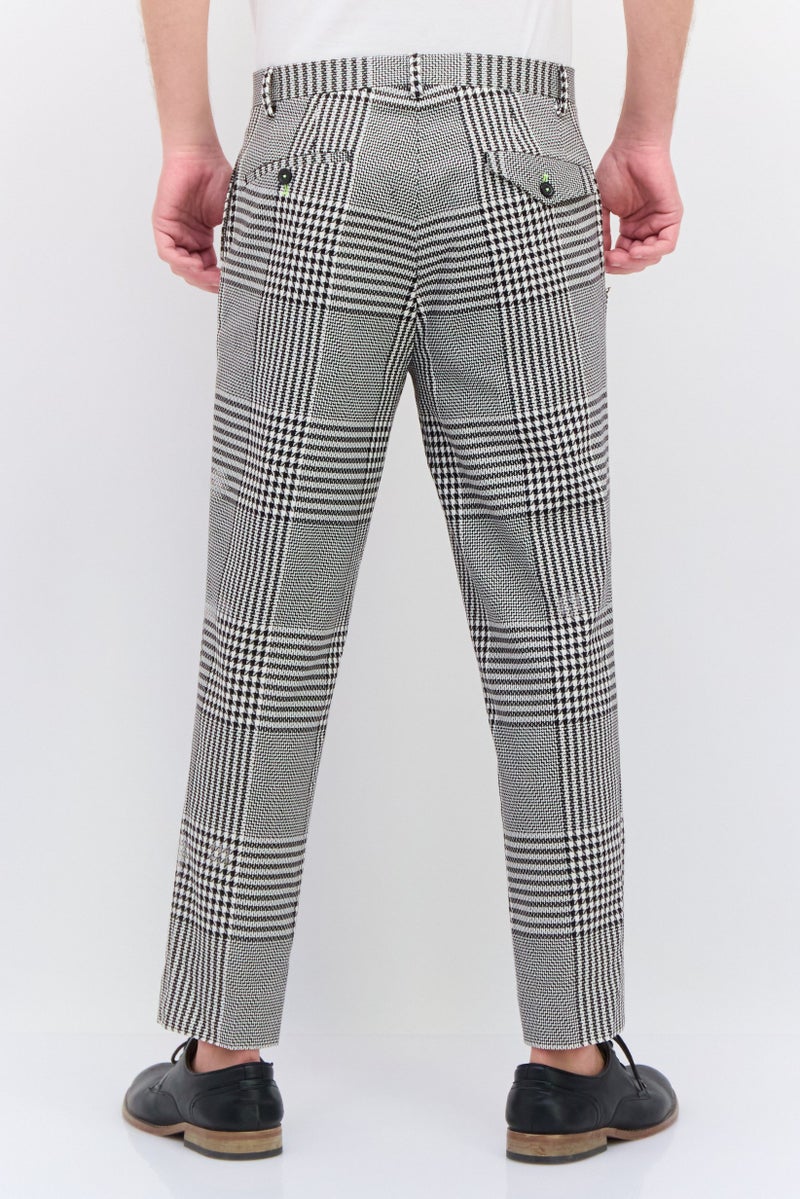 Twisted Tailor بنطلون رسمي مقلم للرجال، أسود - Image 2