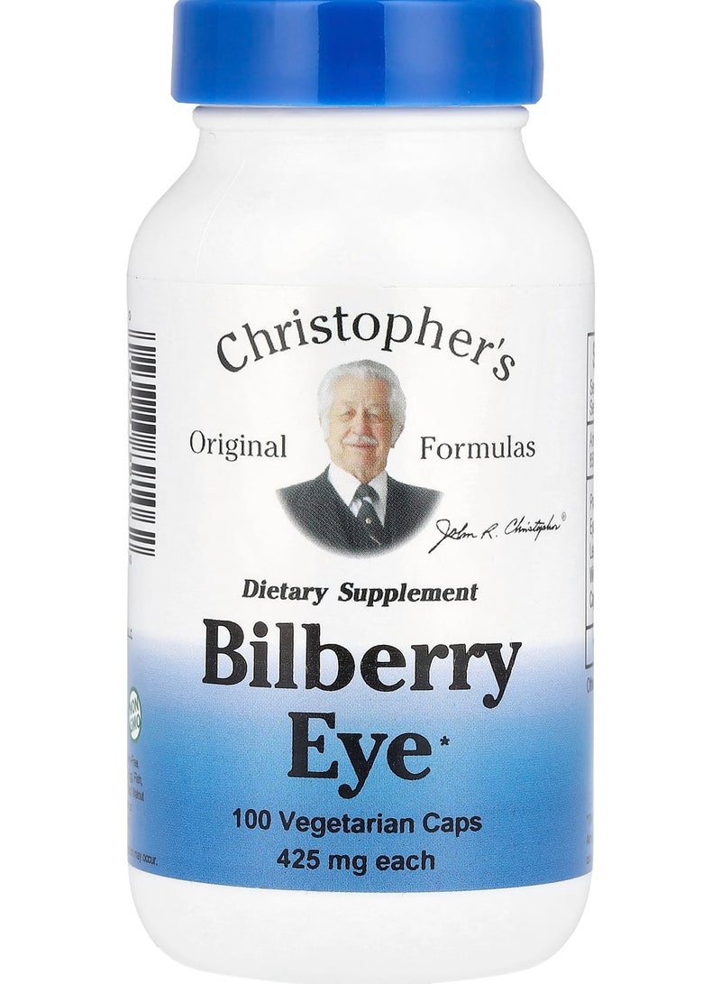 Christopher's Original Formulas Bilberry Eye, 425 mg, 100 Vegetarian Caps