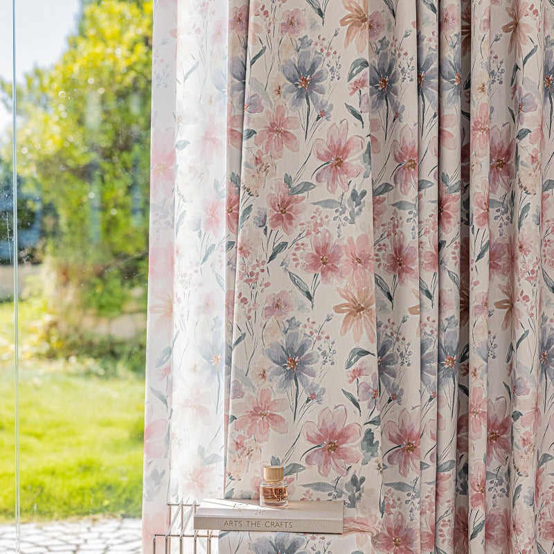 SUOUO Vintage Red Brown Floral Blackout Curtains for Bedroom 84 inches Long Patterned Window Drapes for Living Room 2 Panels - Image 1