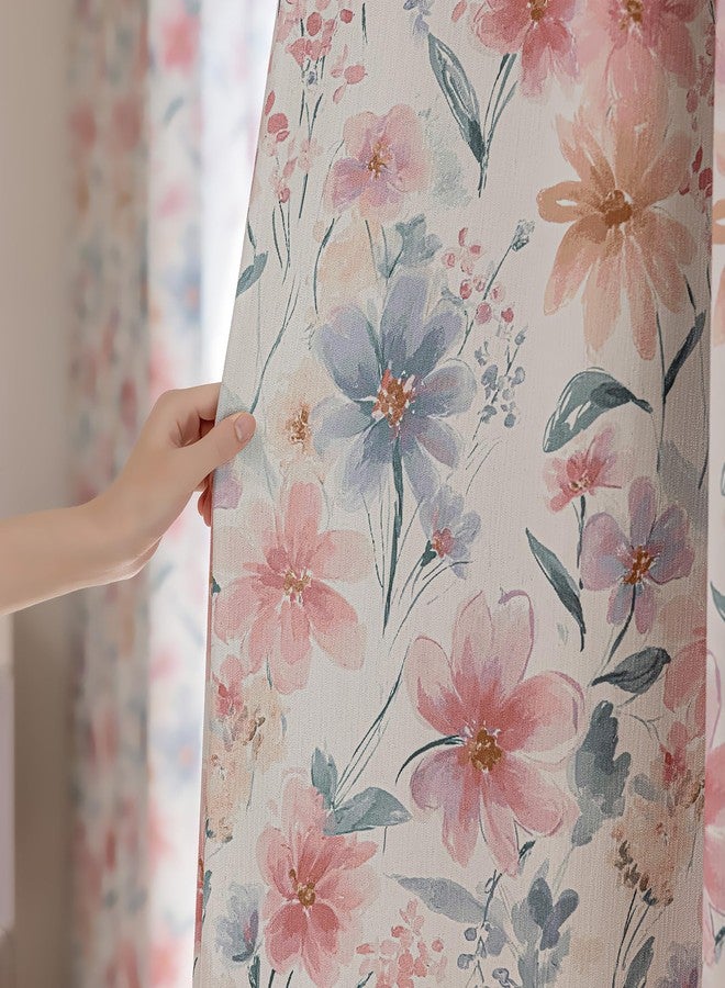 SUOUO Vintage Red Brown Floral Blackout Curtains for Bedroom 84 inches Long Patterned Window Drapes for Living Room 2 Panels - Image 3