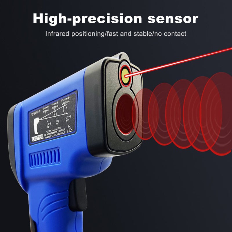 Infrared Temperature Measuring Digital Display Industrial Thermometer No Touch Thermometer with Backlight ℃/ ℉ Switchable-50~550℃ - Image 3