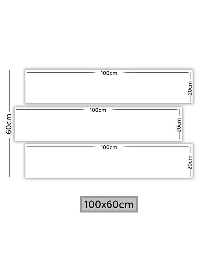 ماركتنا لوحة جدارية قماشية فنية لتزيين الحائط بتصميم إسلامي مقاس 100x 60 سم ثلاث قطع - Image 4