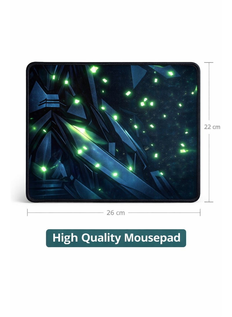 Gaming Mouse Pad 26x22 cm Anti-Slip Rubber Base Smooth Surface Precision Control Compact Size - Image 1