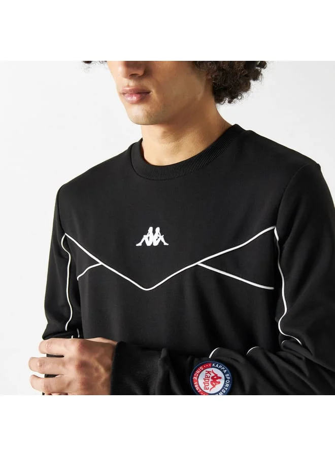 Kappa Kappa Logo Embroidered Sweatshirt with Long Sleeves