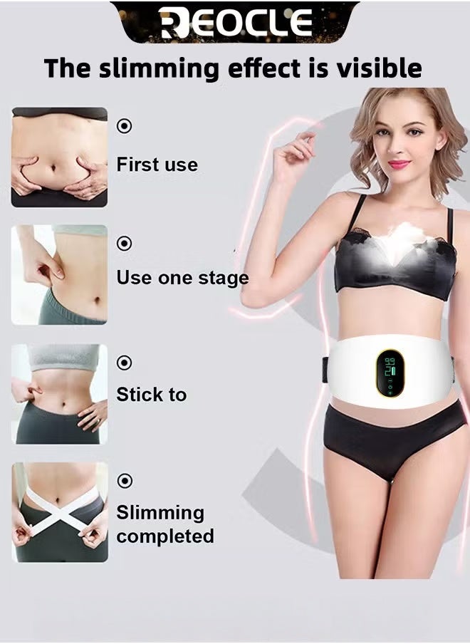 REOCLE Slimming Belt Weight Loss Machine Adjustable Vibration Massage Belly Fat Burner with 3 Massage Modes for Women Men  - Image 3