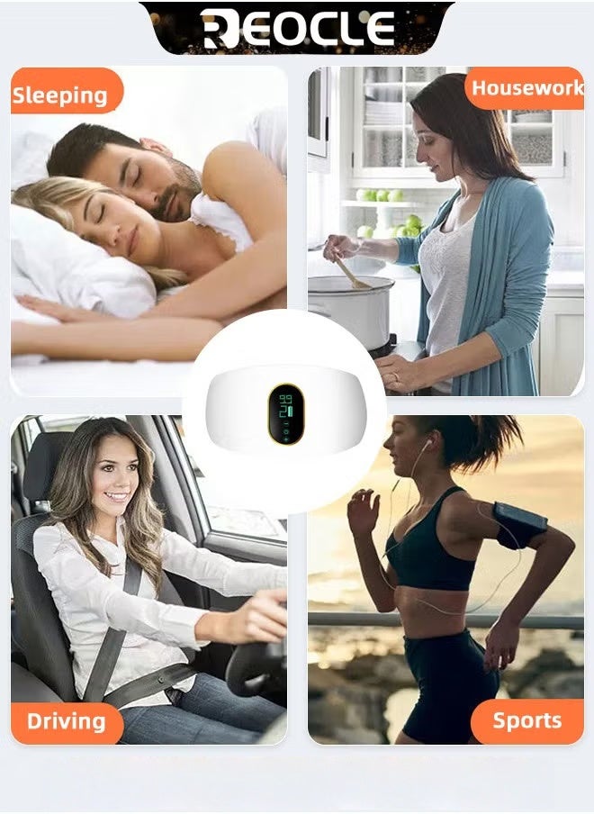 REOCLE Slimming Belt Weight Loss Machine Adjustable Vibration Massage Belly Fat Burner with 3 Massage Modes for Women Men  - Image 4