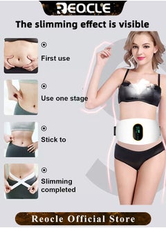 REOCLE Slimming Belt Weight Loss Machine Adjustable Vibration Massage Belly Fat Burner with 3 Massage Modes for Women Men  - Image 3