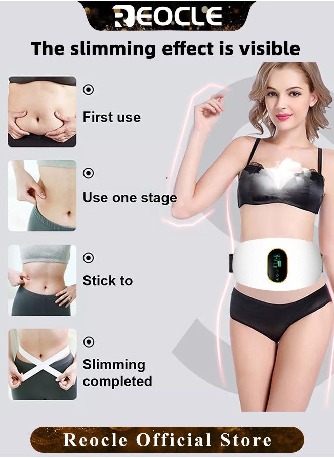 REOCLE Slimming Belt Weight Loss Machine Adjustable Vibration Massage Belly Fat Burner with 3 Massage Modes for Women Men  - Image 3