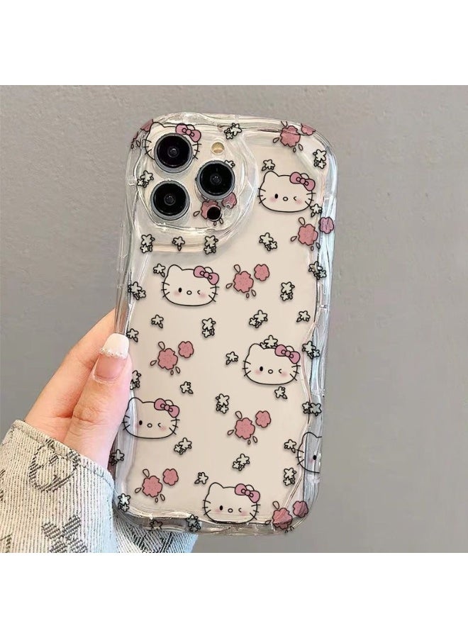 NIBEMINENT Flower Kitty Protective TPU Case Cover For iPhone 14 - Image 1