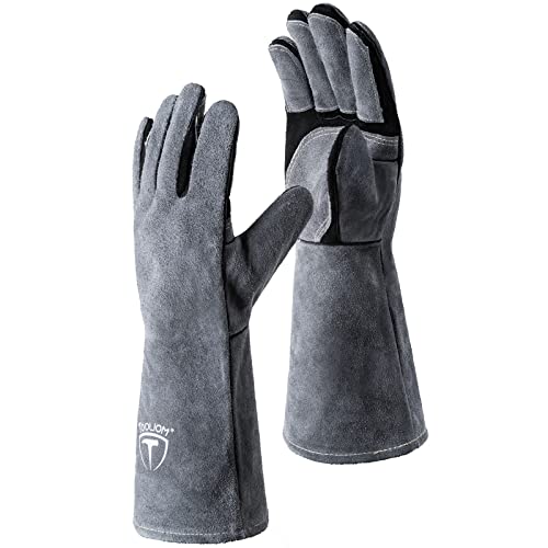 TOOLIOM 16 Inches 932℉ Welding Gloves for MIG/Stick Welding Heat Fire Resistant Leather Forge with Kevlar Stitching Reinforced Thumb and Palm Mitts for Welding/Oven/Grill/Pot Holder/Fireplace/Baking - Image 1
