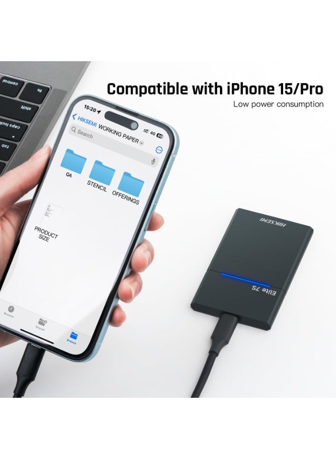 HIKSEMI Portable External SSD 1TB, Read and Write Speed up to 2000MB/s, USB 3.2 Gen 2x2 NVMe External Solid State Drives, IPX7 Waterproof Level - Elite 7S - Image 3
