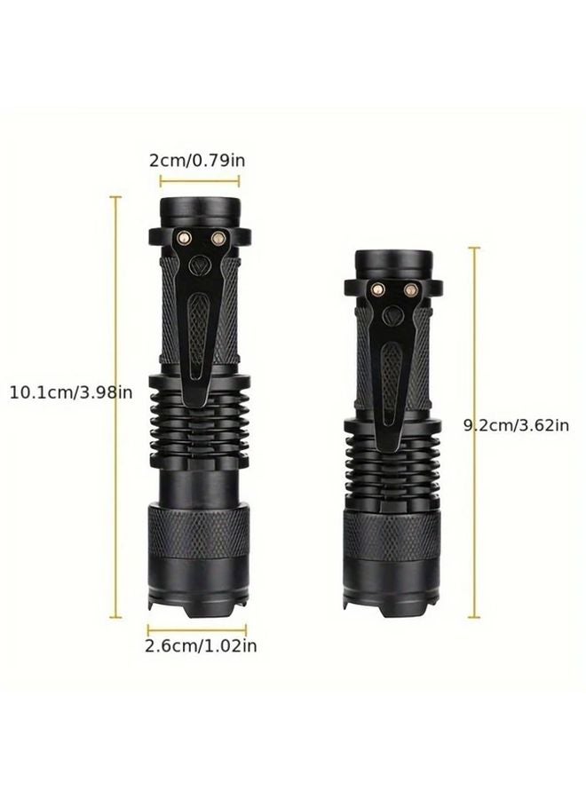 4pcs LED Mini Flashlight Adjustable 3 Modes Handheld Tactical Light for Camping Hiking - Image 4
