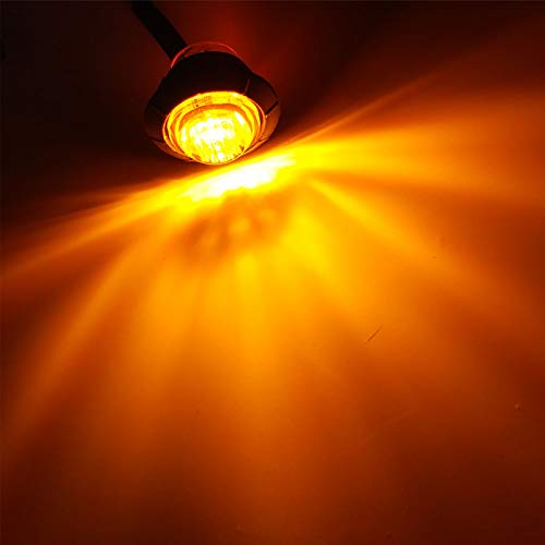 NBWDY 10Pcs 3/4 Inch Blue LED Marker lights,Led Trailer Side Marker Light,LED Clearance Bullet Marker Light,Turn Signal Identification Indicator Light for Trailer Truck RV Car Bus Van Pickup SUV ATV - Image 5