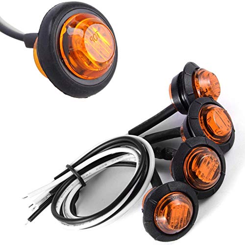 NBWDY 10Pcs 3/4 Inch Blue LED Marker lights,Led Trailer Side Marker Light,LED Clearance Bullet Marker Light,Turn Signal Identification Indicator Light for Trailer Truck RV Car Bus Van Pickup SUV ATV - Image 3
