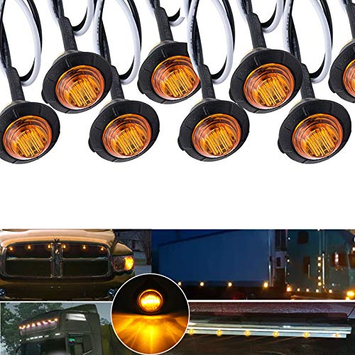 NBWDY 10Pcs 3/4 Inch Blue LED Marker lights,Led Trailer Side Marker Light,LED Clearance Bullet Marker Light,Turn Signal Identification Indicator Light for Trailer Truck RV Car Bus Van Pickup SUV ATV - Image 2