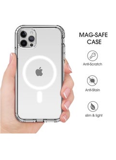 MagSafe Case  iPhone 11 Pro  Transparent Magnetic Back Cover Thin Hard Anti-Shock Anti-Yellowing Flexible Silicone TPU Wireless Charging