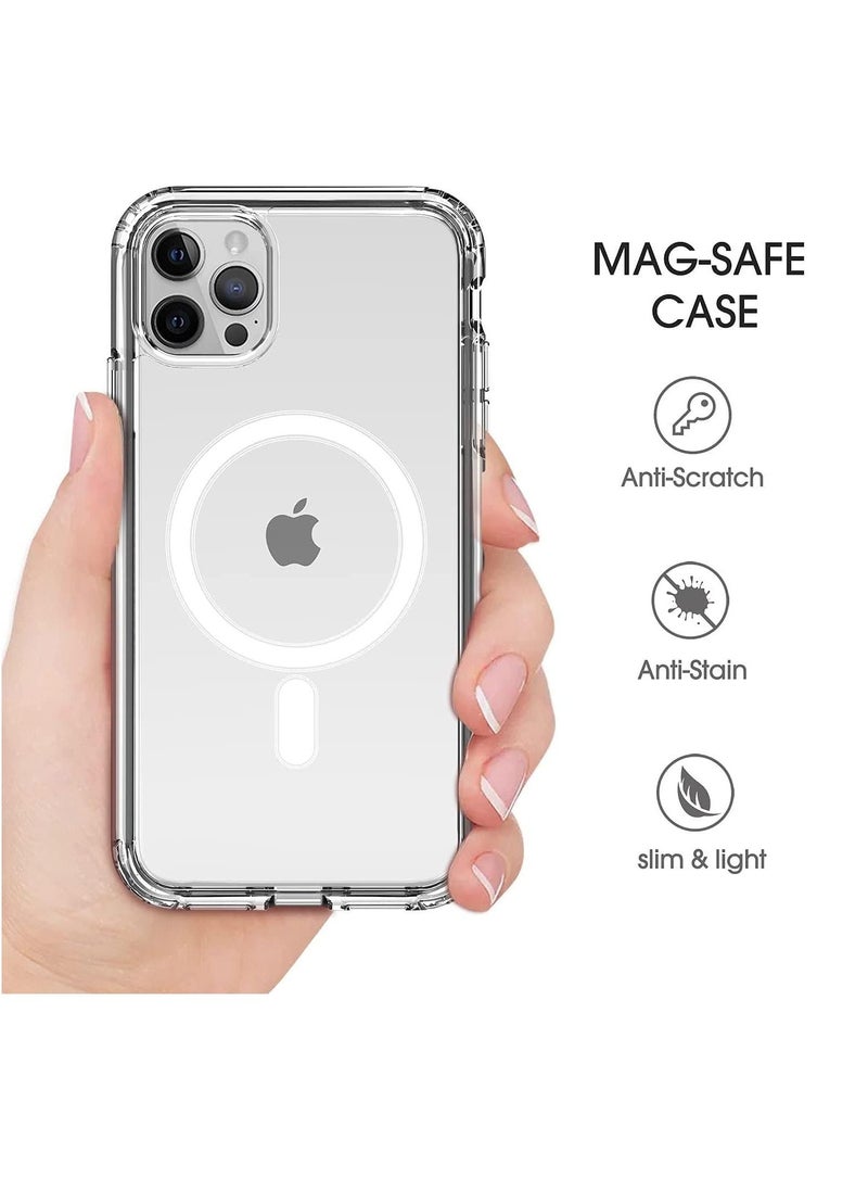 Generic - MagSafe Case  iPhone 11 Pro  Transparent Magnetic Back Cover Thin Hard Anti-Shock Anti-Yellowing Flexible Silicone TPU Wireless Charging - Image 1