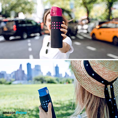FLASKGEAR Protect & Go Silicone Sleeve Cover compatible with Zojirushi Brand Insulated Vacuum Thermos Water Bottle (BLACK, 16 oz / .48 litre) - Image 4