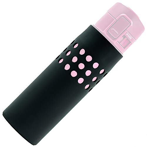 FLASKGEAR Protect & Go Silicone Sleeve Cover compatible with Zojirushi Brand Insulated Vacuum Thermos Water Bottle (BLACK, 16 oz / .48 litre) - Image 1
