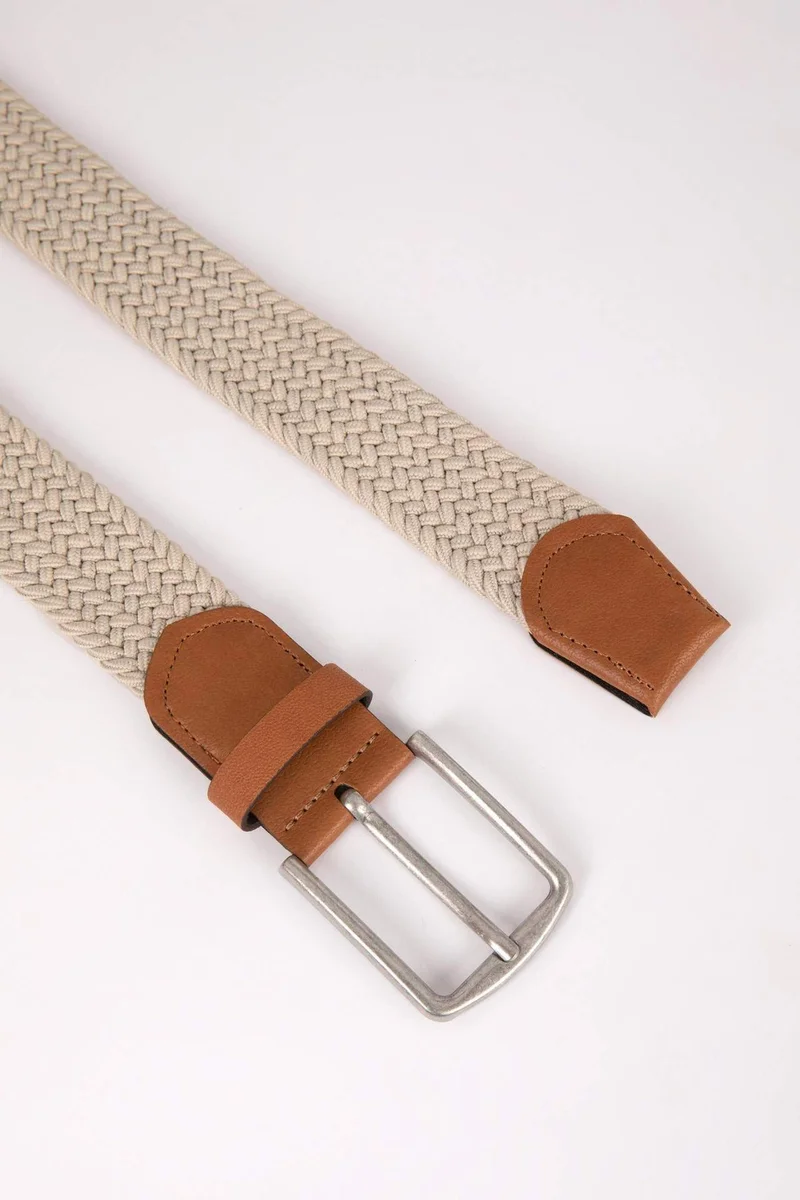 Defacto  Men's Rectangle Buckle Denim Belt for Men | Best Price UAE