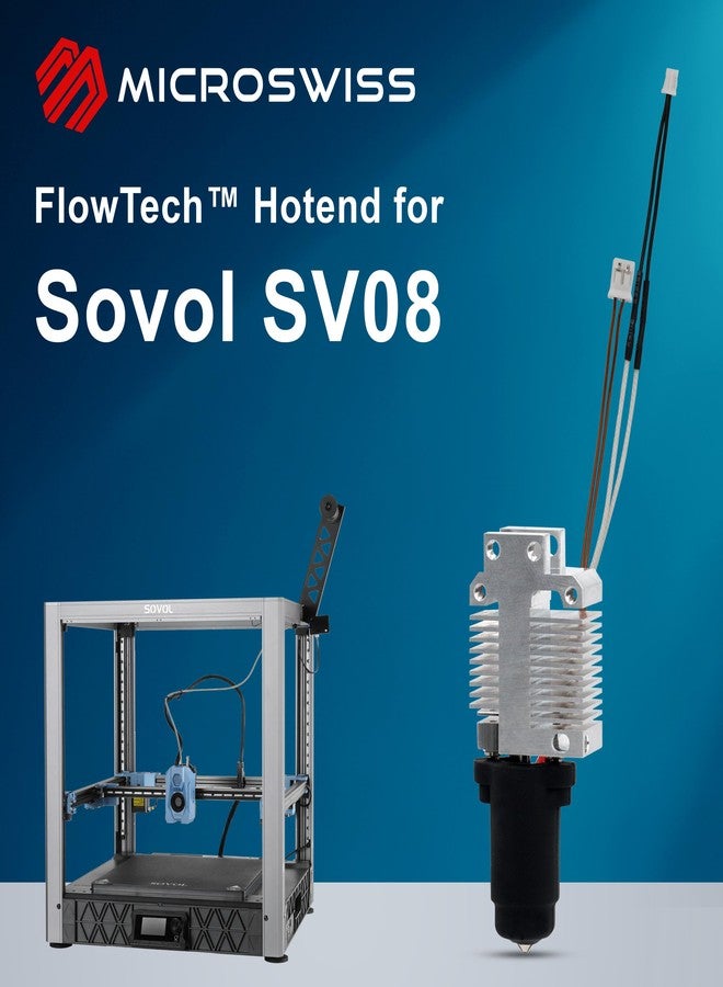 Micro-Swiss Microswiss FlowTech Hotend Upgrade for Sovol SV08 - Leakproof Nozzle - Cold Nozzle Change - High Flow - All Metal Design - Made in USA - Image 2