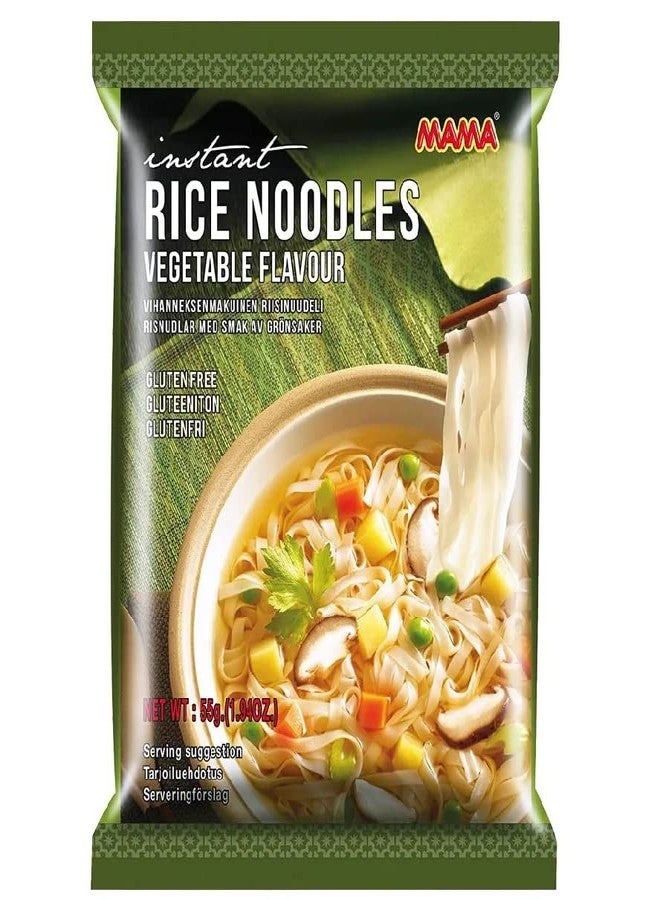 MAMA Gluten Free Instant Rice Noodles, Vegetable - Pack Of 10 - 550 Gm - Image 2
