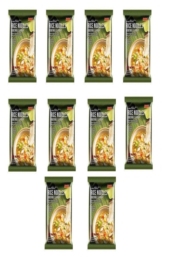 MAMA Gluten Free Instant Rice Noodles, Vegetable - Pack Of 10 - 550 Gm - Image 1