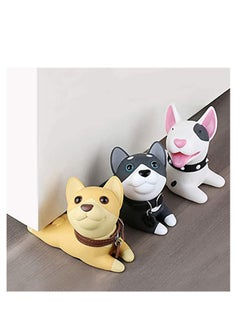 Generic Decorative Door Stopper Cute Dog Door Stopper Door Stop Silicone Door Stops Cute Style Door Wedge for Home and Office Black and White, Prevent Accidental Locks In the Room  - Image 3