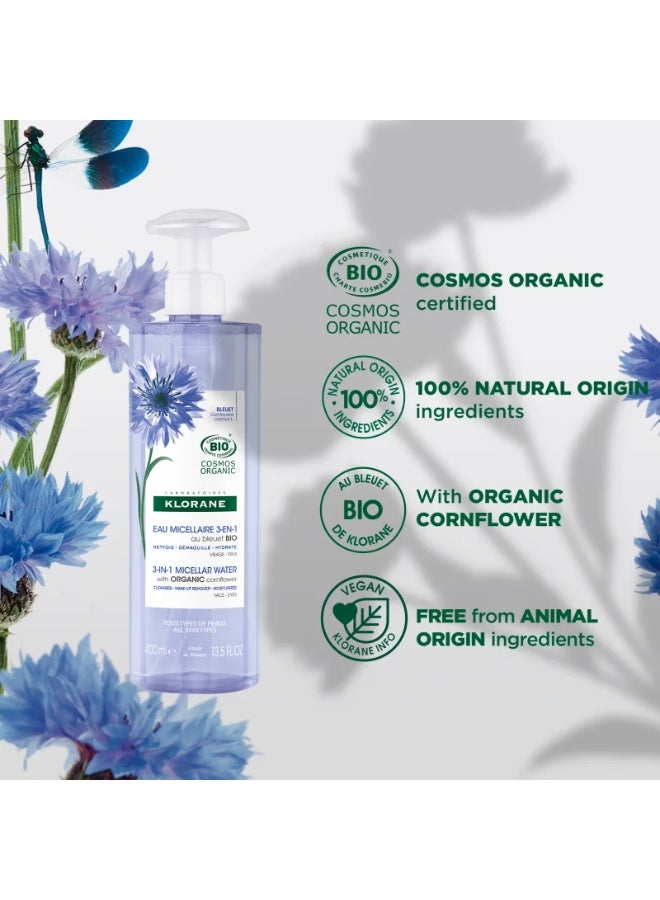 Klorane Organic Cornflower Micellar Water 400ml - Image 2