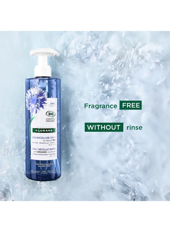 Klorane Organic Cornflower Micellar Water 400ml - Image 3