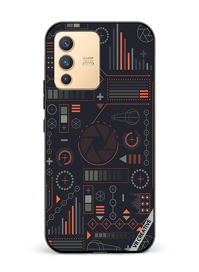 VR CREATIVE Protective Case Cover For Vivo V23 5G Multicolur Design Multicolour - Image 1