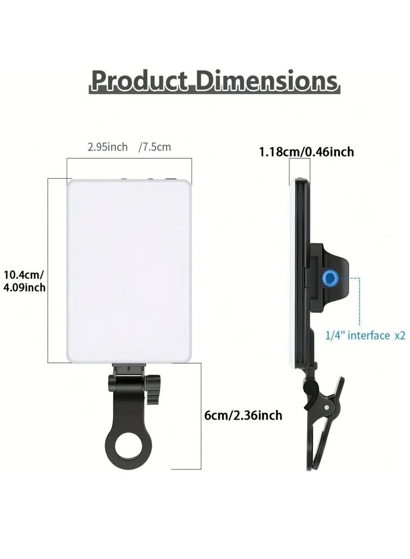 LIMOS 60 LED High Power Rechargeable Clip-On Video Light with Dual Clips – 3 Adjustable Light Modes for iPhone, Android, iPad, Laptop – Ideal for Makeup, Selfies, Vlogs, and Video Conferences - Image 3