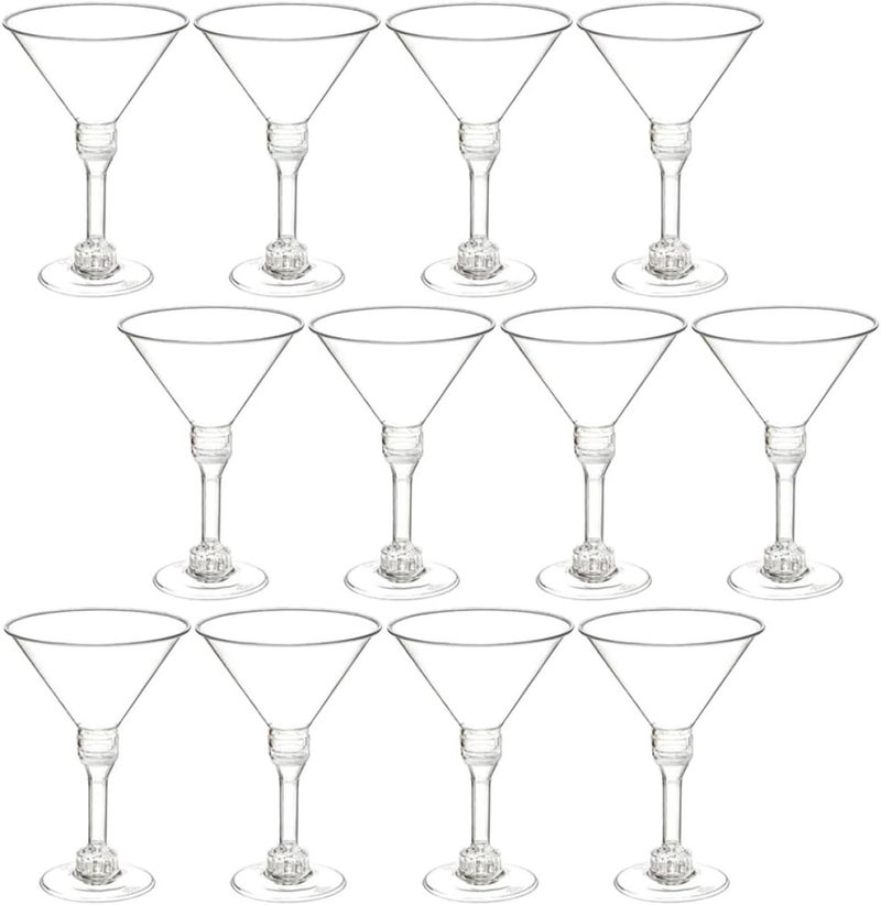 12pcs Disposable Wine and Cocktail Glasses Party Beverage Cups for Festivals and Events - Image 1