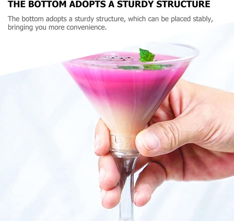 12pcs Disposable Wine and Cocktail Glasses Party Beverage Cups for Festivals and Events - Image 3
