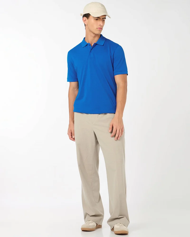 bewakoof  Men's Blue Polo T-shirt for Men | Best Price UAE