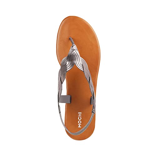 Mochi Womens Synthetic Gun Metal Sandals (Size (5 UK (38 EU)) - Image 5