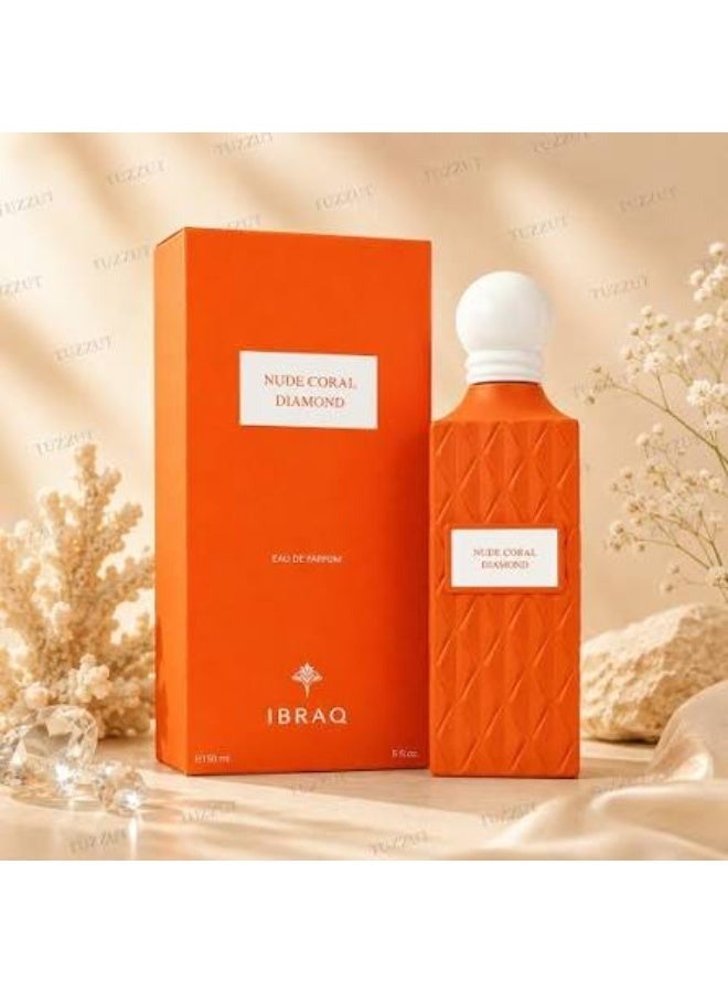 IBRAQ Ibrahim Al Qurashi Nude Coral Diamond Unisex Edp 150ML - Image 2