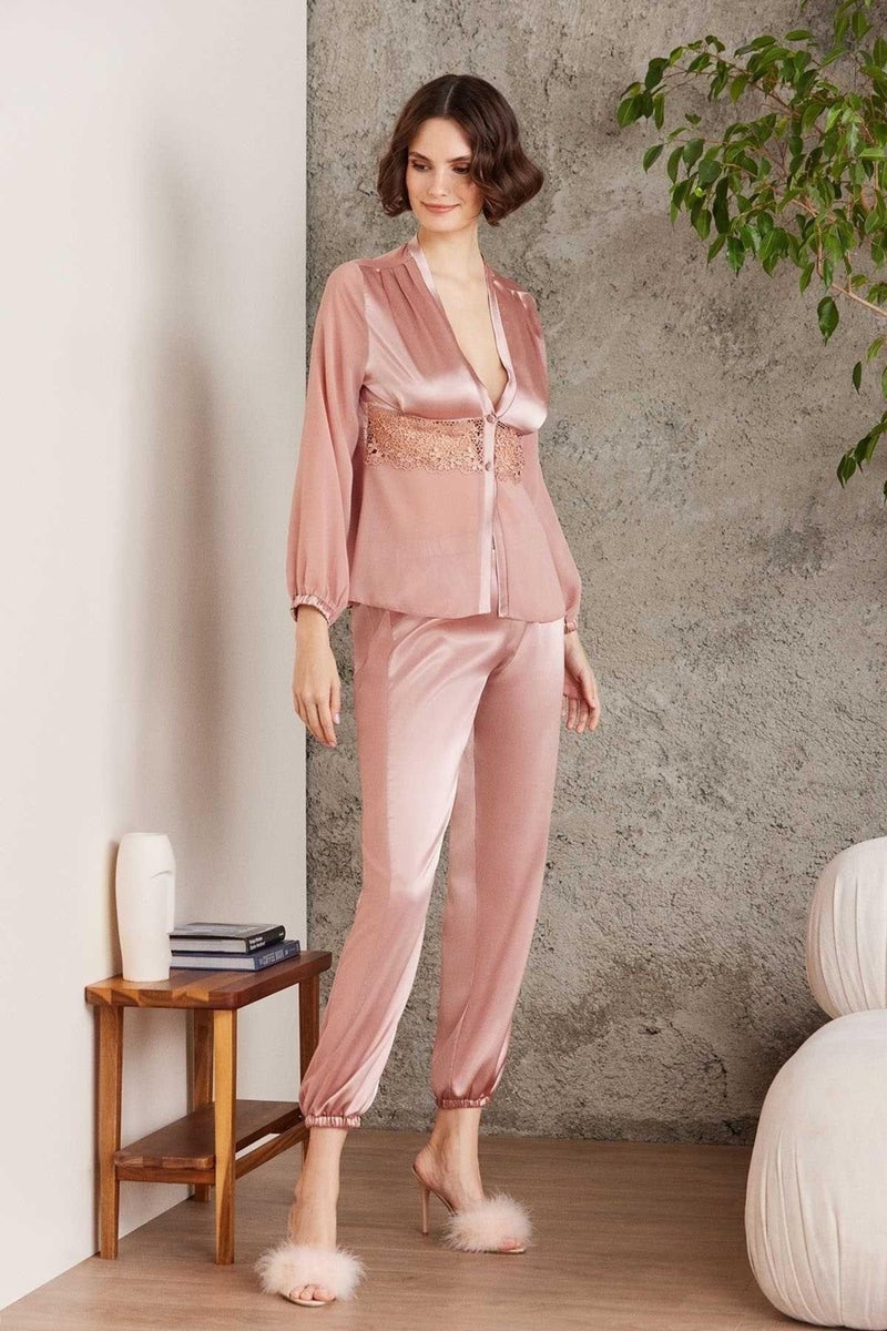 pierre cardin 6005 Women Brandy Bridal Dowry Set 6 Piece Satin Set  - Image 3