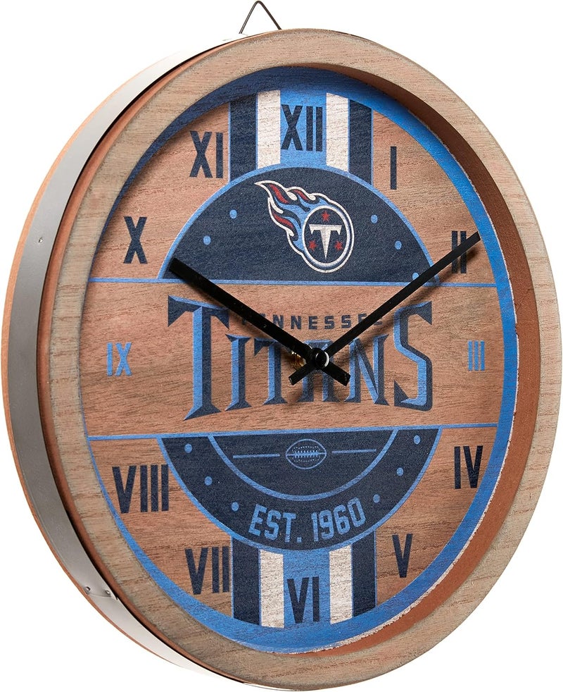 FOCO NFL Atlanta Falcons Barrel Wall Clock - Image 1