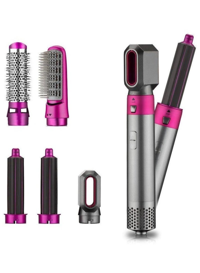 TIGER 5-in-1 Hair Dryer Brush & Curler – Electric Hot Air Styler with Rotating Blow Dryer, Volumizer & Curling Brush Attachments | All-in-One Styling Tool for Drying, Curling, Smoothing & Straightening Hair - Image 1