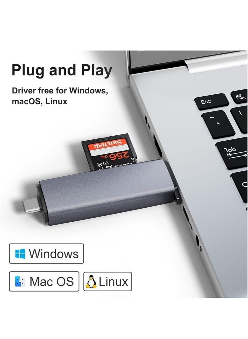 6 in 1 USB C Card Reader, USB 3.0 & Micro USB OTG Adapter, Supports SD/TF/Micro SD, Plug & Play for iPhone 15/16/17, iPad, MacBook, Samsung Galaxy, Android, PC, Laptop, Camera – No App Needed - Image 3