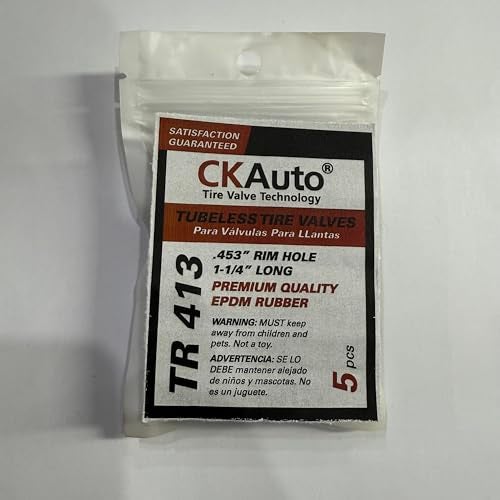 CKAuto TR413 Rubber Snap-in Tire Valve Stem (5pcs/Bag) - Image 2