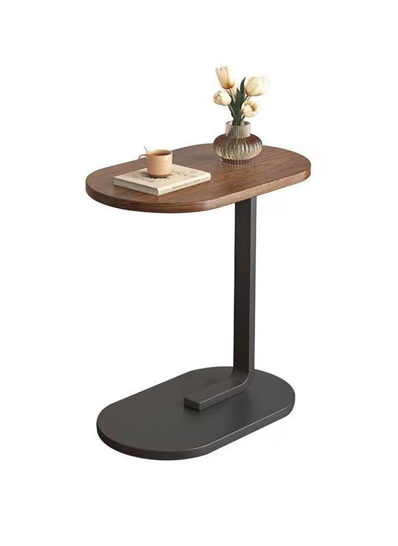 MileMelo - Couch Table, C Shaped End Table, Coffee Table，Sofa Side Table Slide Under for Living Room Bedside Bathroom Rustic Office Laptop Snack Coffee Table, Metal Frame, Easy Assembly 45*30*63CM - Image 1