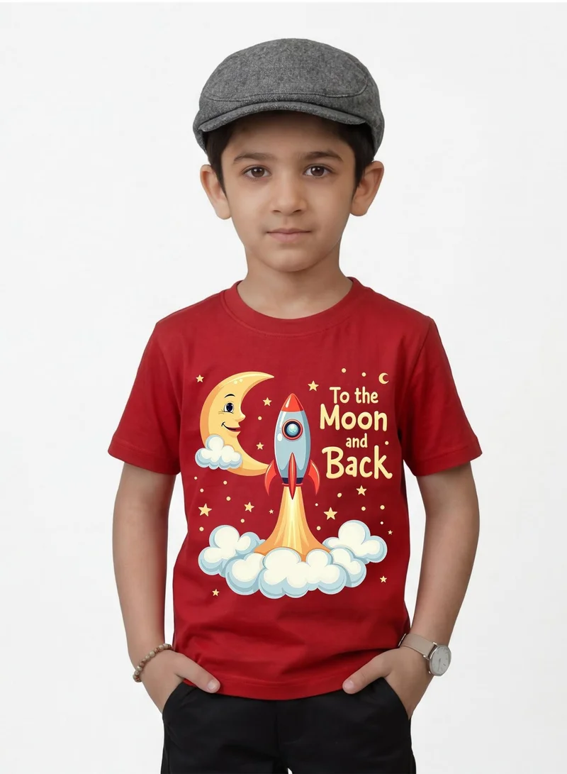 Funkaar Funkaar NASA theme Graphic Print T-shirt for Boys & Girls
