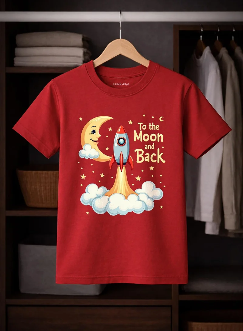 Funkaar Red Funkaar NASA theme Graphic Print T-shirt for Boys & Girls  | Best Price UAE