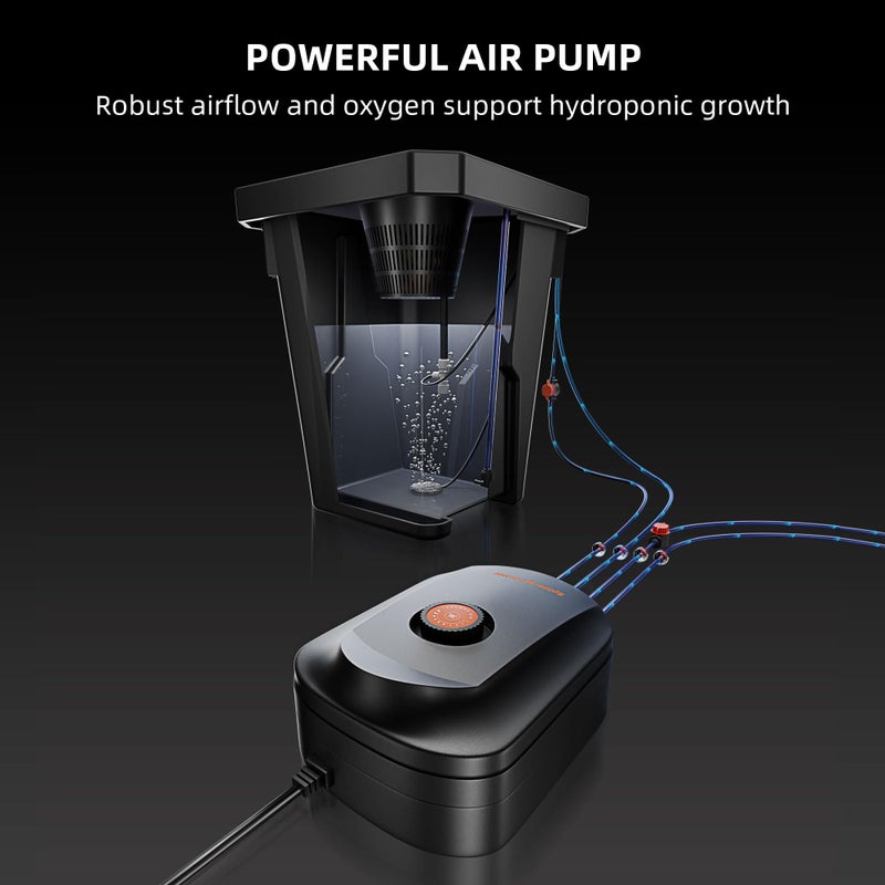 Spider Farmer DWC Hydroponics Grow System with 7-Gallon Deep Water Culture, New Triangular Cover Design, Recirculating Drip Garden System with Top Drip Kit, 8W Air Pump, 2 Buckets - Image 5