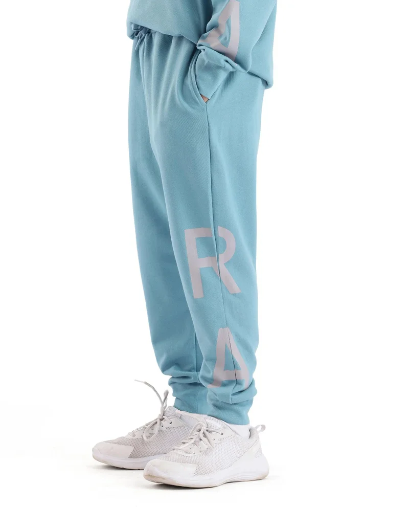 Rare Ones Rare Ones Kids Joe Blue Cotton Poly Plastisol Print Trackpant